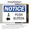 Signmission Push Button (Left Arrow) Sign With Symbol, 5 in W x Rectangle, Vinyl Decal OS-2PACK-NS-D-35-L-17922 - alternate 5